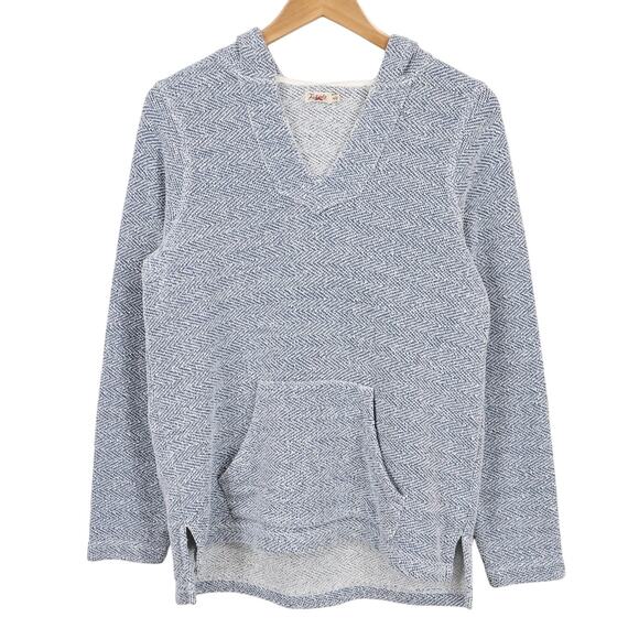 Faherty Women's Whitewater Hoodie Blue White Size Medium - Picture 2 of 7